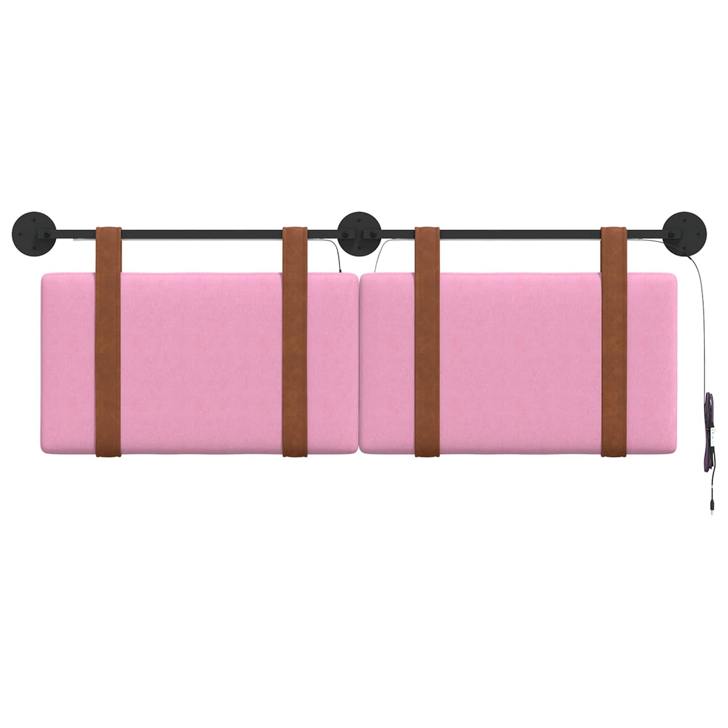 Hangend hoofdbord Met LED-verlichting Roze Antiek PU
