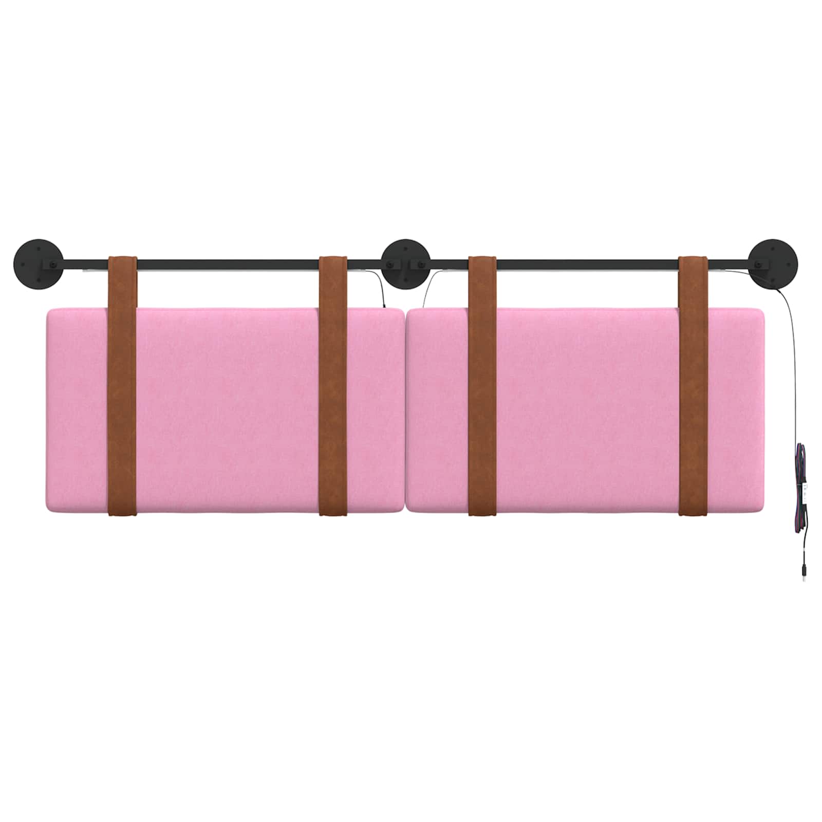 Hangend hoofdbord Met LED-verlichting Roze Antiek PU