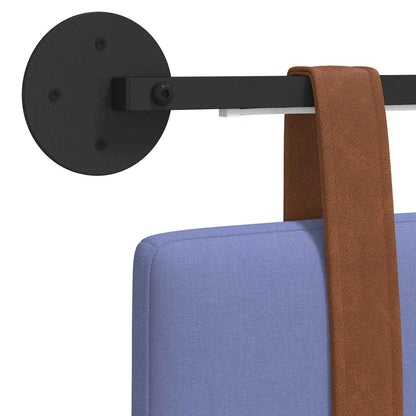 Hangend hoofdbord Met LED-verlichting Jeans Blauw Antiek PU