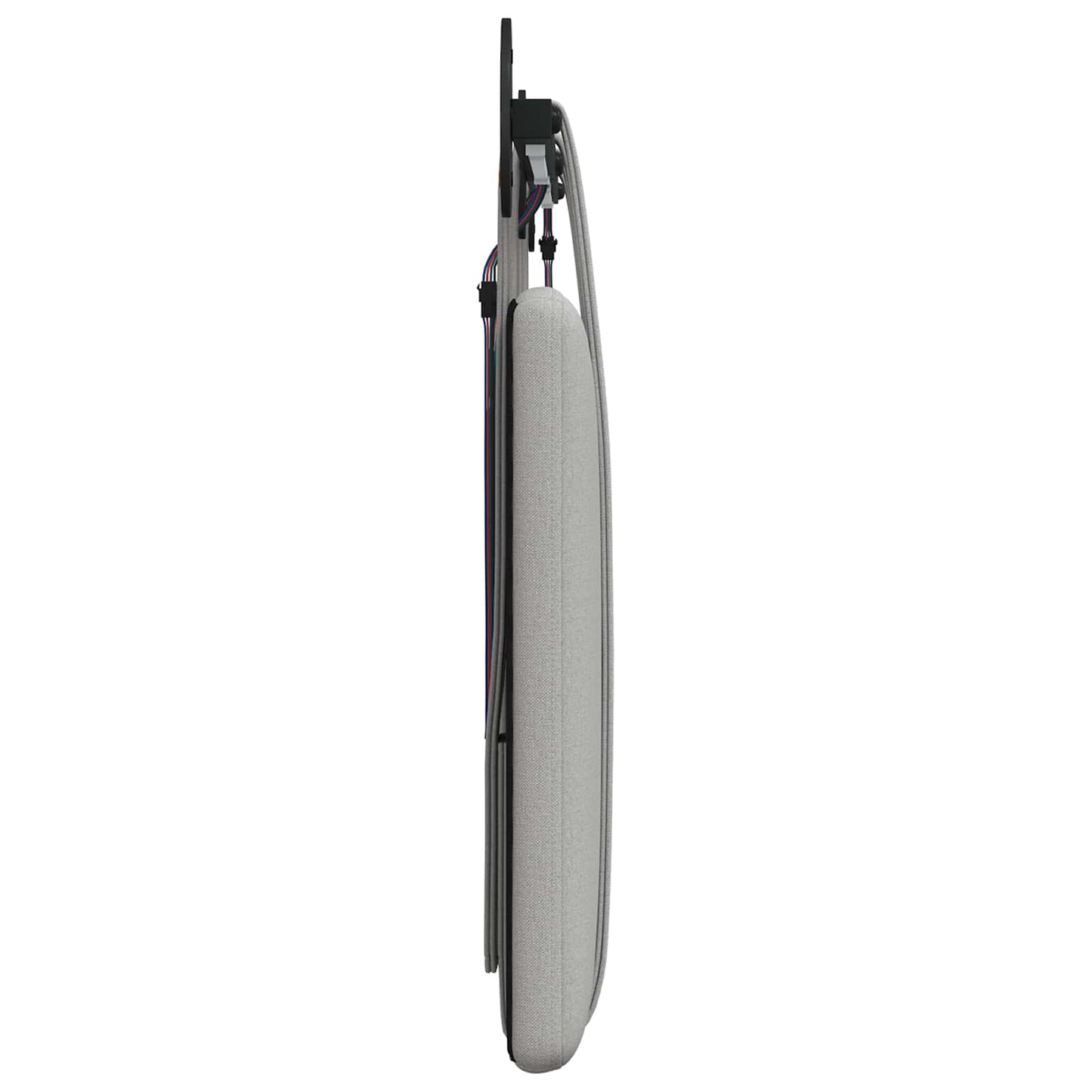 Hangend hoofdbord Met LED-verlichting Wolkengrijs Stof