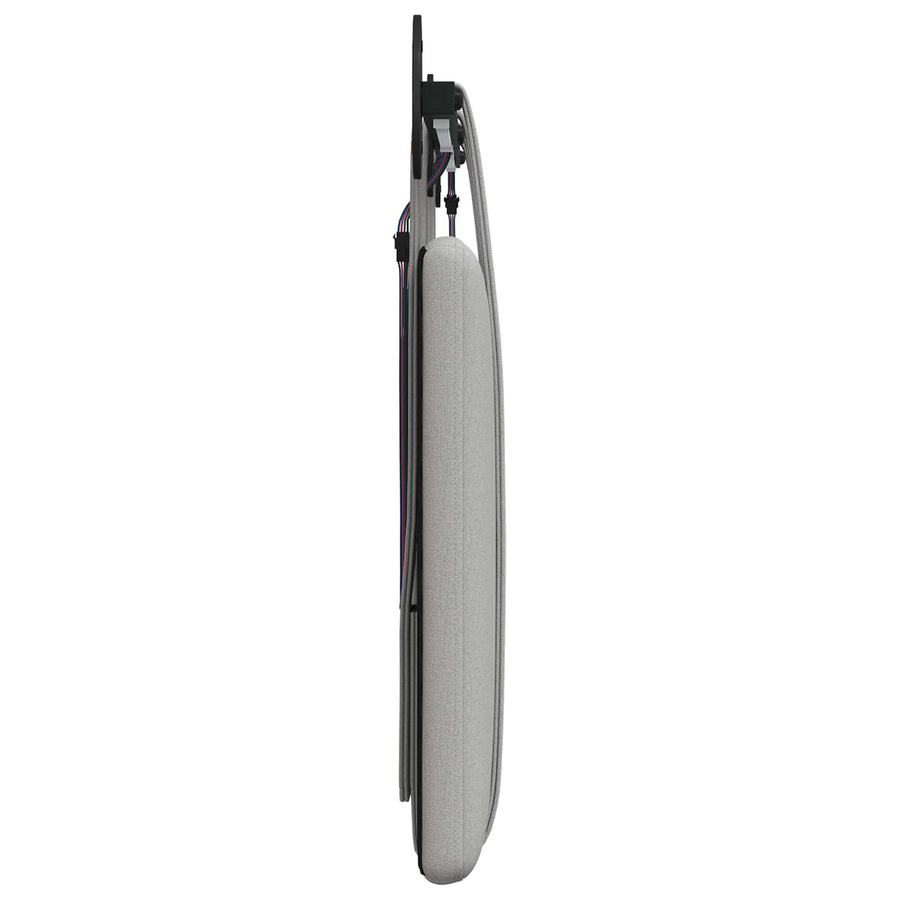 Hangend hoofdbord Met LED-verlichting Wolkengrijs Stof