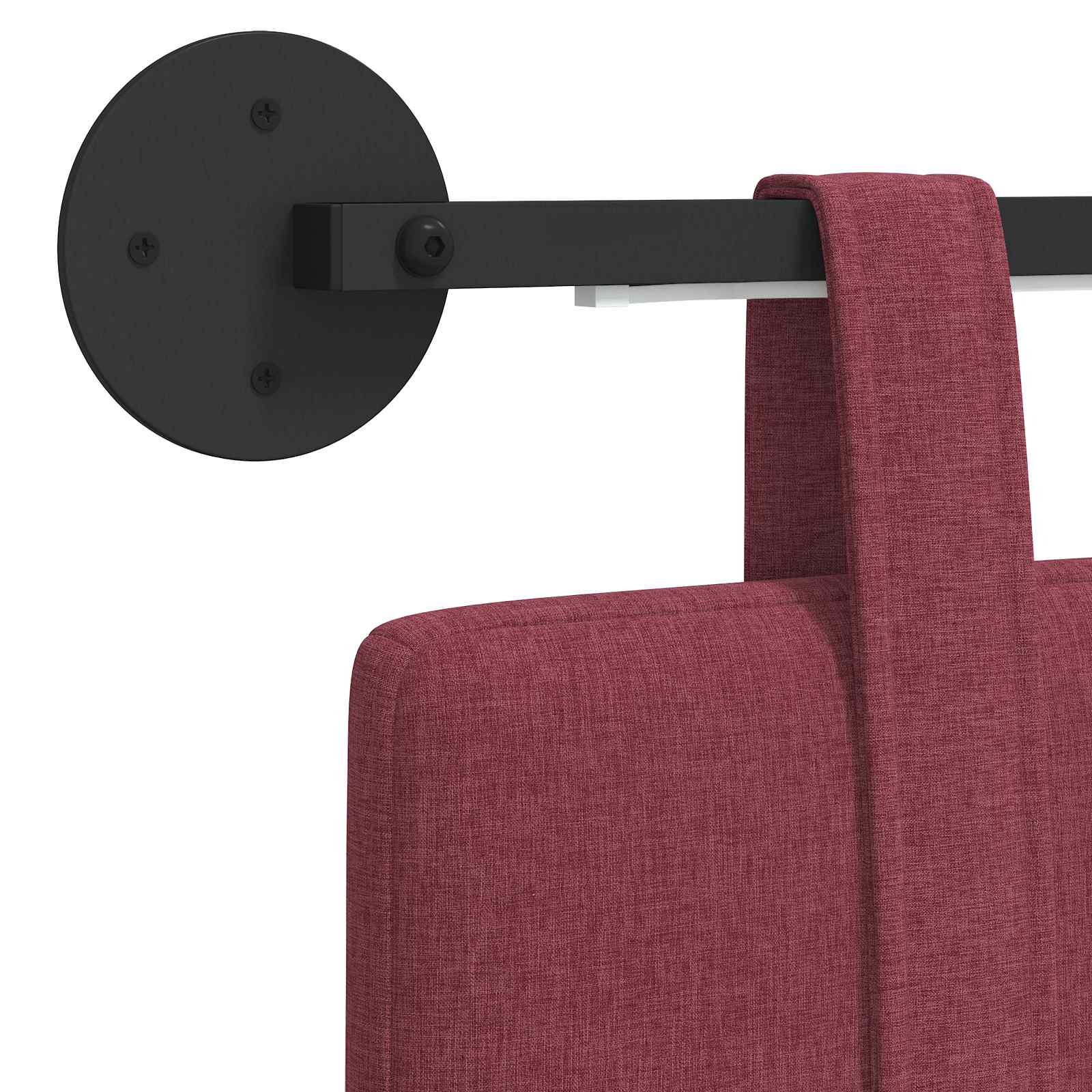 Hangend hoofdbord Met LED-verlichting Wijnrood Stof