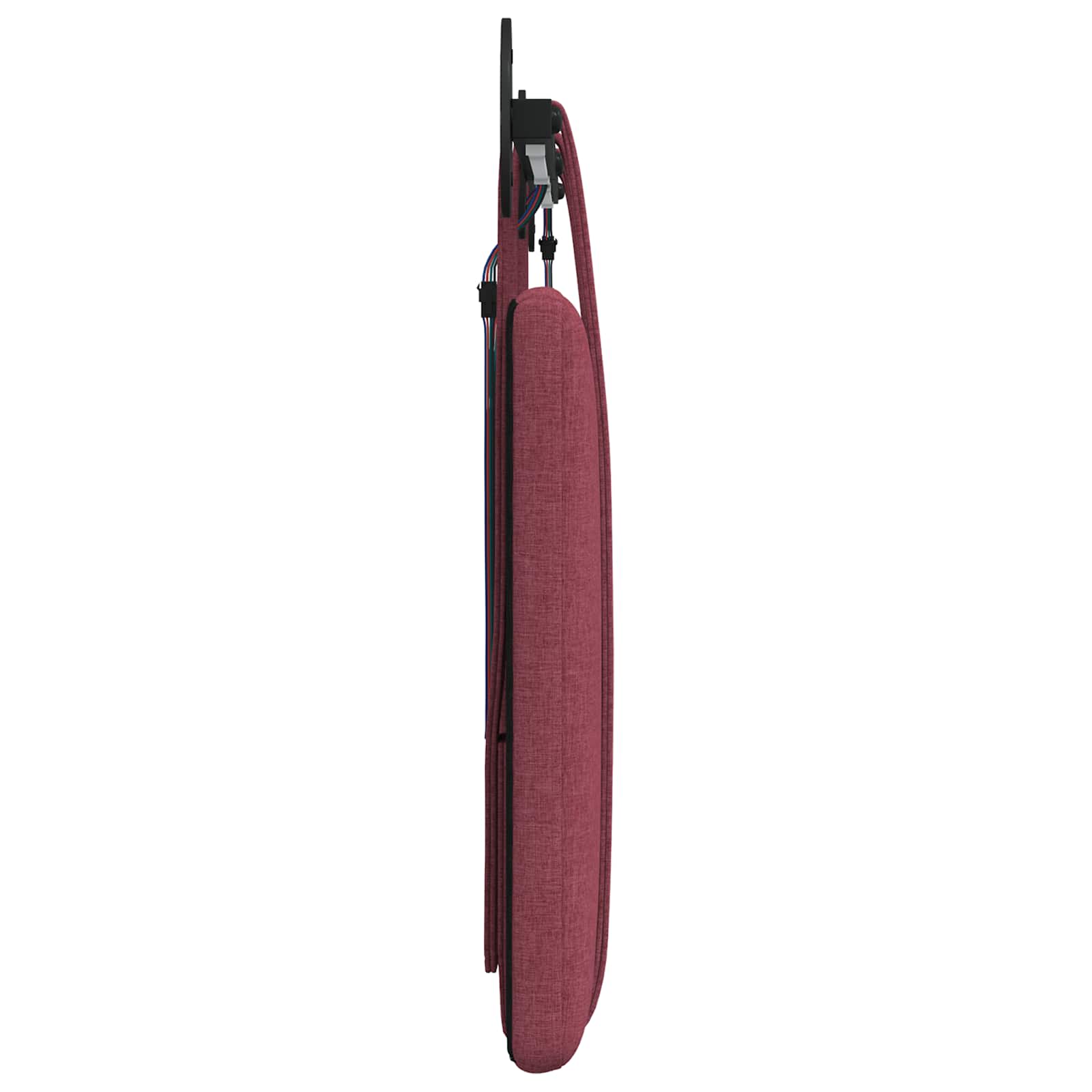 Hangend hoofdbord Met LED-verlichting Wijnrood Stof