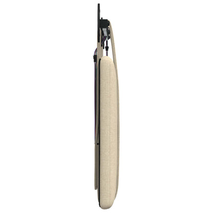 Hangend hoofdbord Met LED-verlichting Crèmekleurig Stof