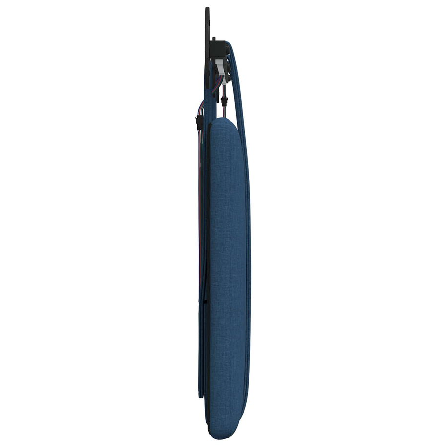 Hangend hoofdbord Met LED-verlichting Blauw Stof
