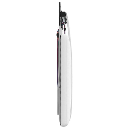 Hangend hoofdbord Met LED-verlichting Wit Stof