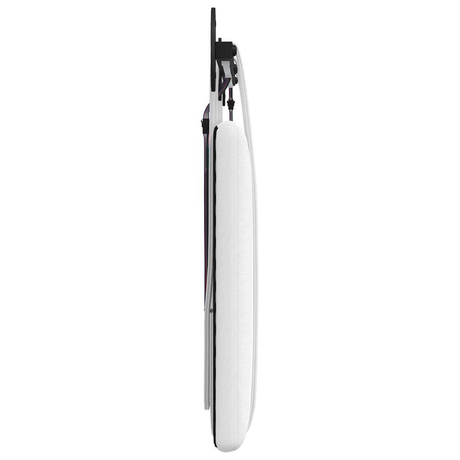 Hangend hoofdbord Met LED-verlichting Wit Stof