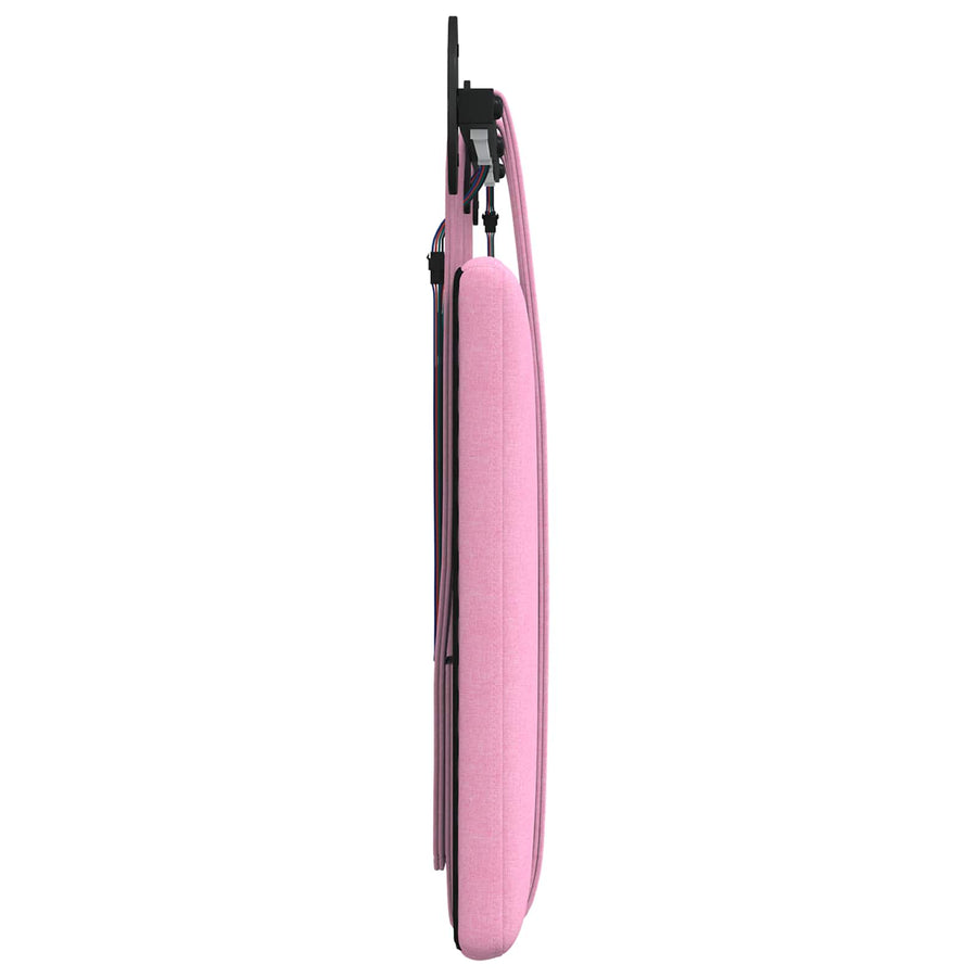 Hangend hoofdbord Met LED-verlichting Roze Stof