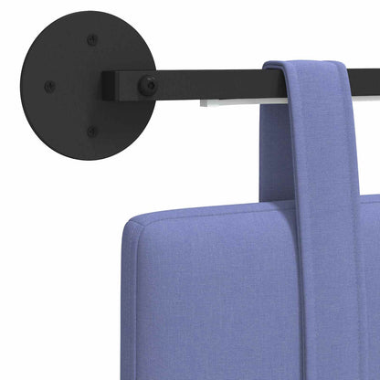 Hangend hoofdbord Met LED-verlichting Jeans Blauw Stof
