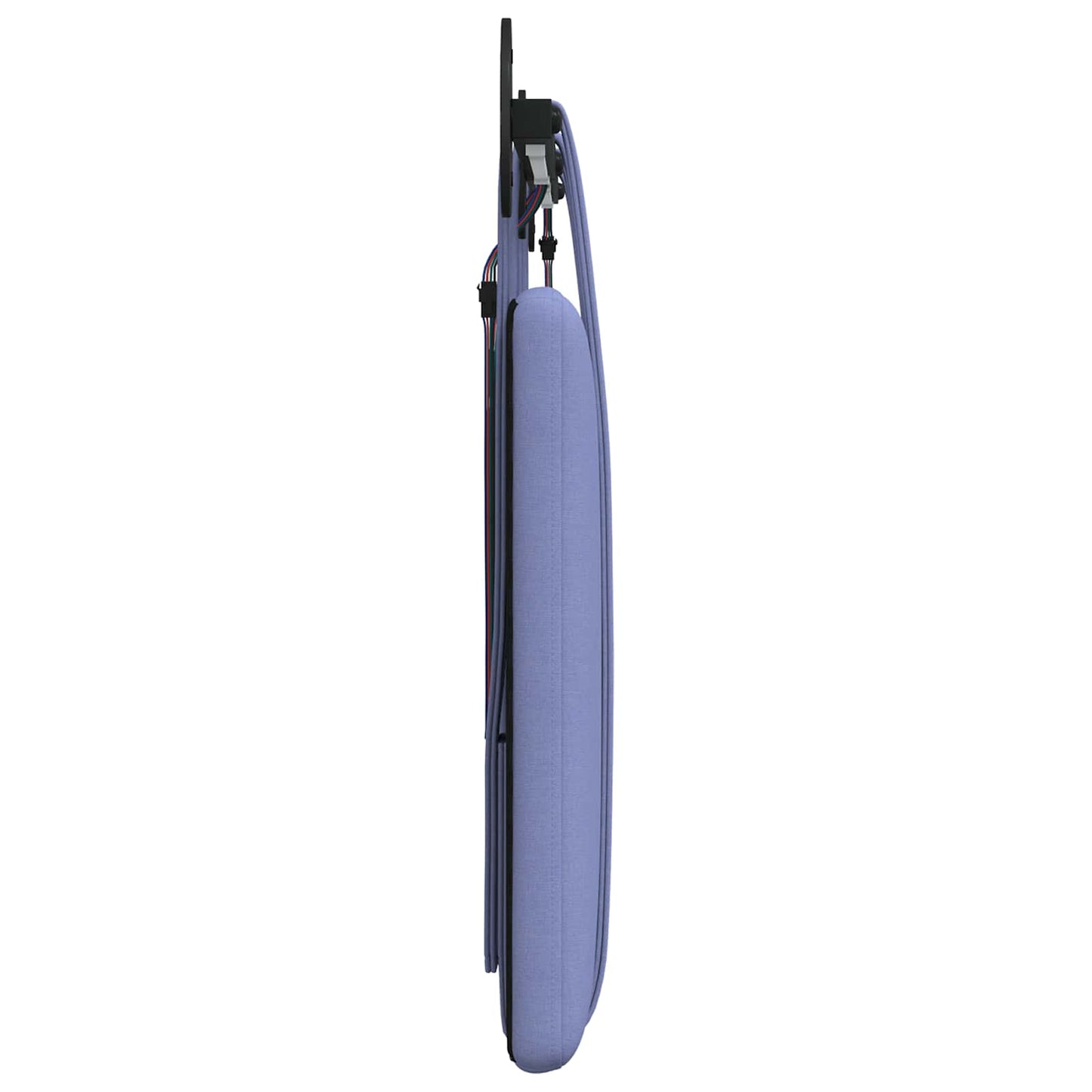 Hangend hoofdbord Met LED-verlichting Jeans Blauw Stof