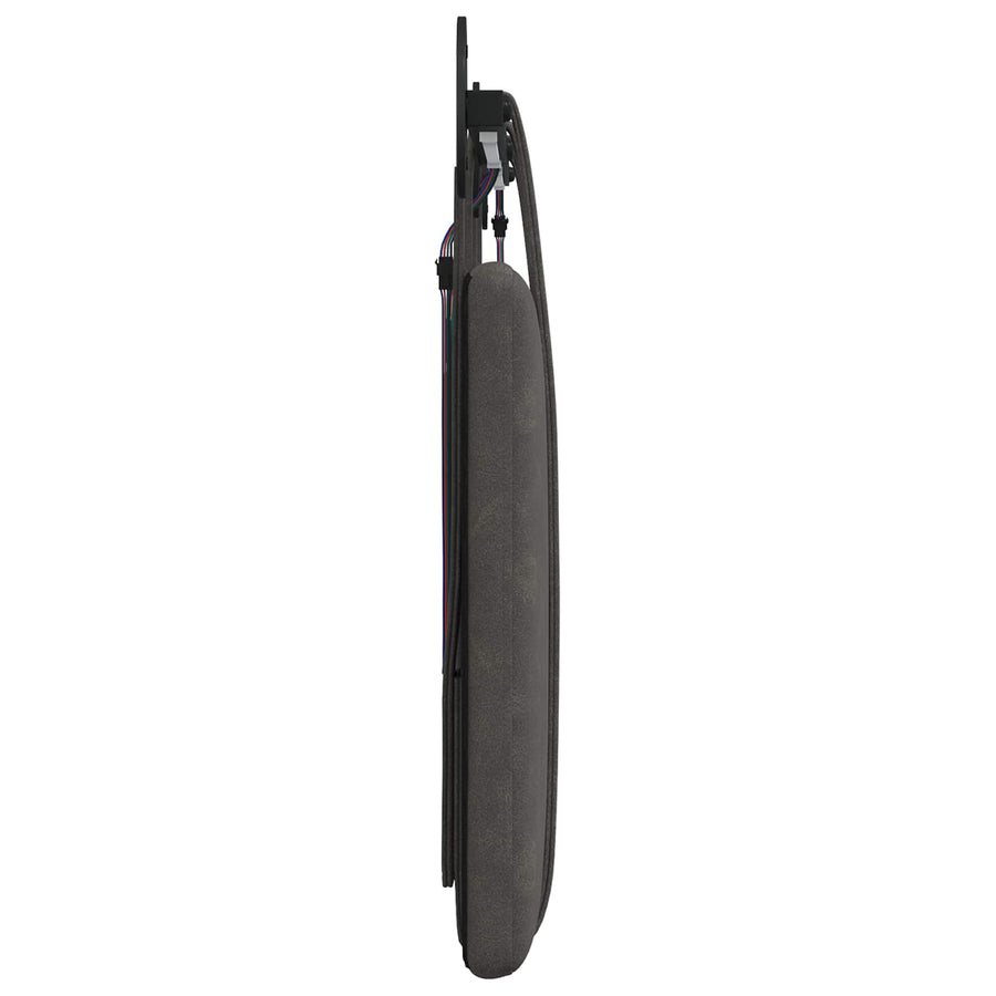 Hangend hoofdbord Met LED-verlichting Zwart Antiek PU