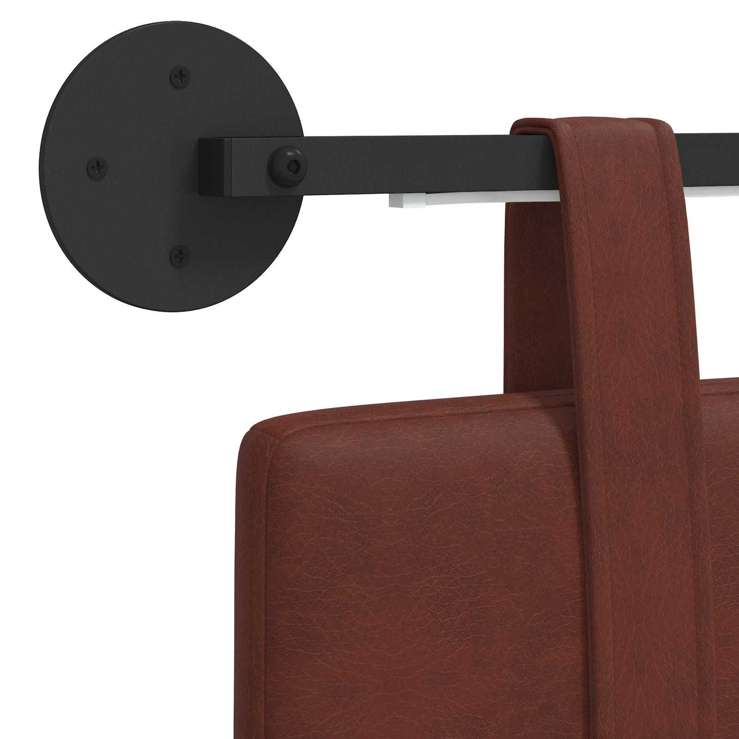 Hangend hoofdbord Met LED-verlichting Glanzend Bruin Antiek PU