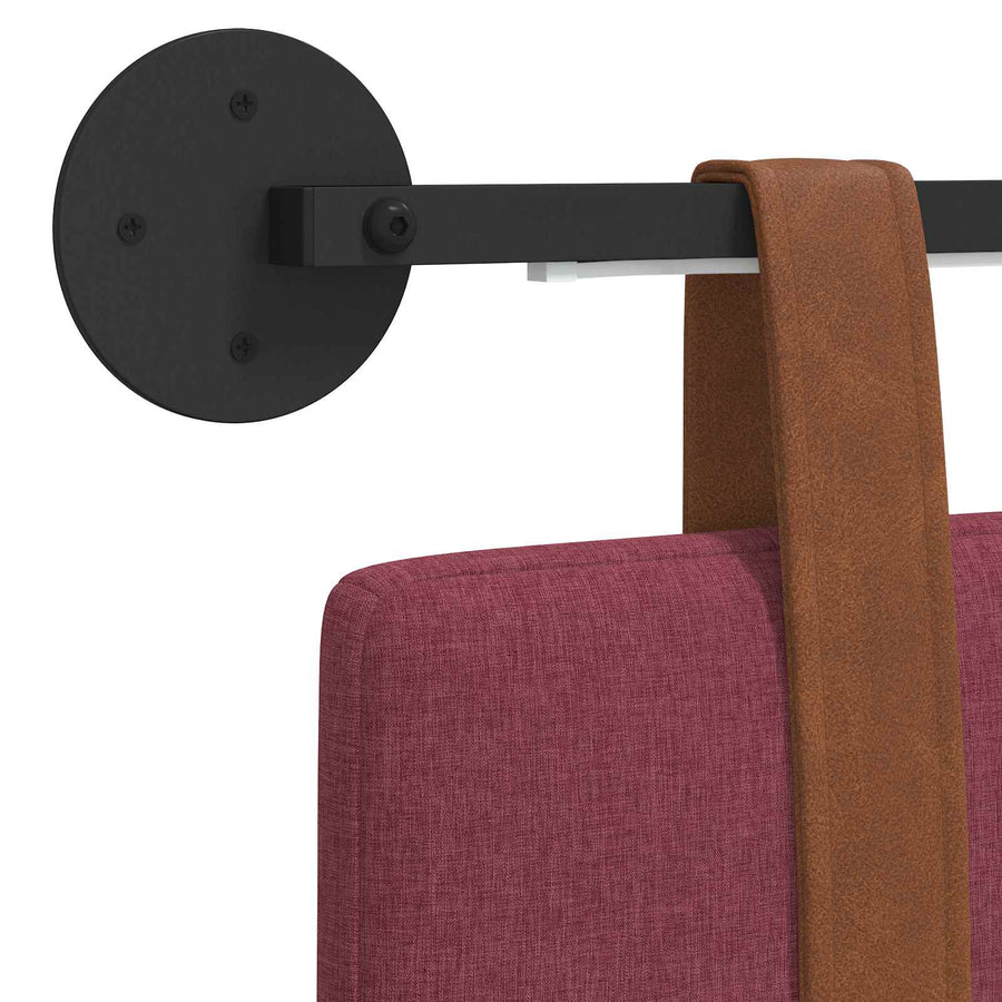 Hangend hoofdbord Met LED-verlichting Wijnrood Antiek PU