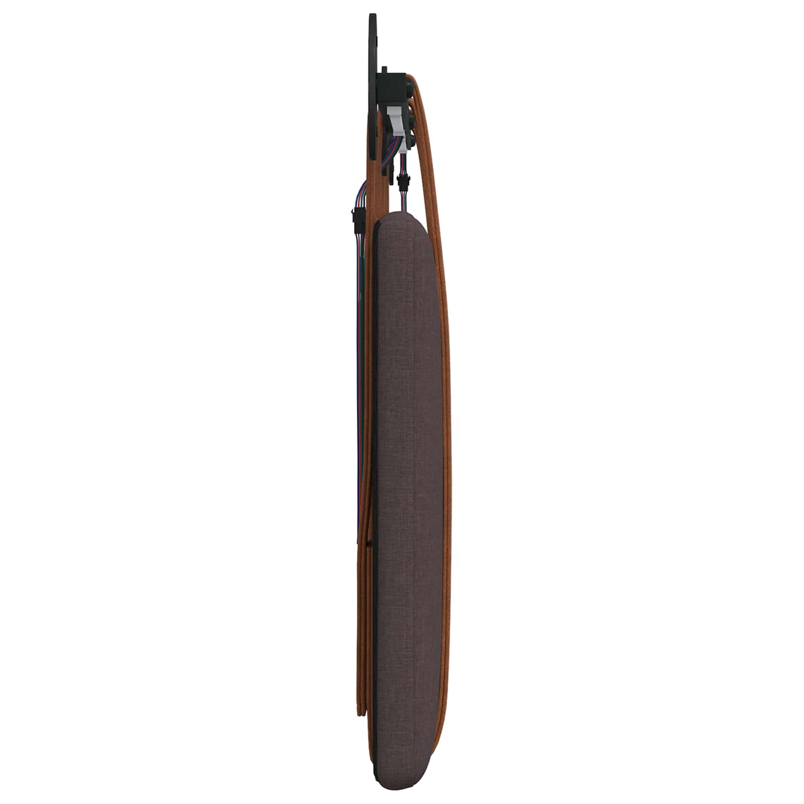 Hangend hoofdbord Met LED-verlichting Donkerbruin Antiek PU