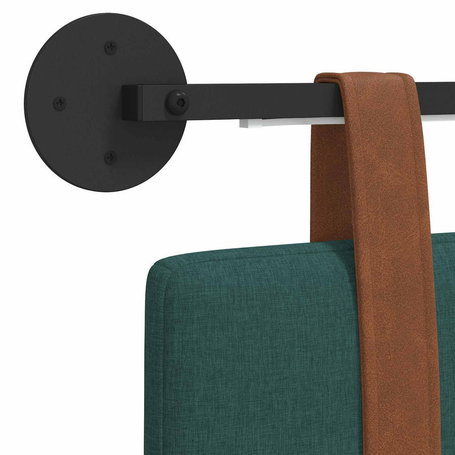 Hangend hoofdbord Met LED-verlichting Donkergroen Antiek PU