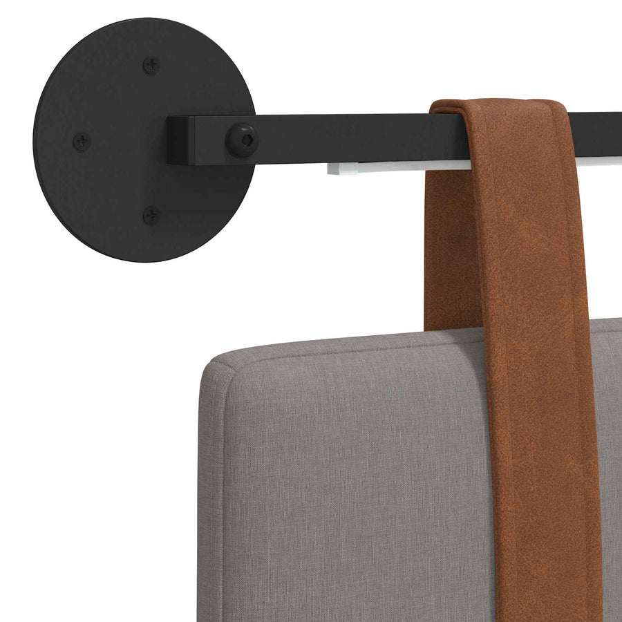 Hangend hoofdbord Met LED-verlichting Taupe Antiek PU
