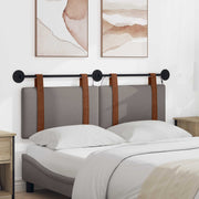 Hoofdbord 150x55x5 cm taupe LED muurmontage