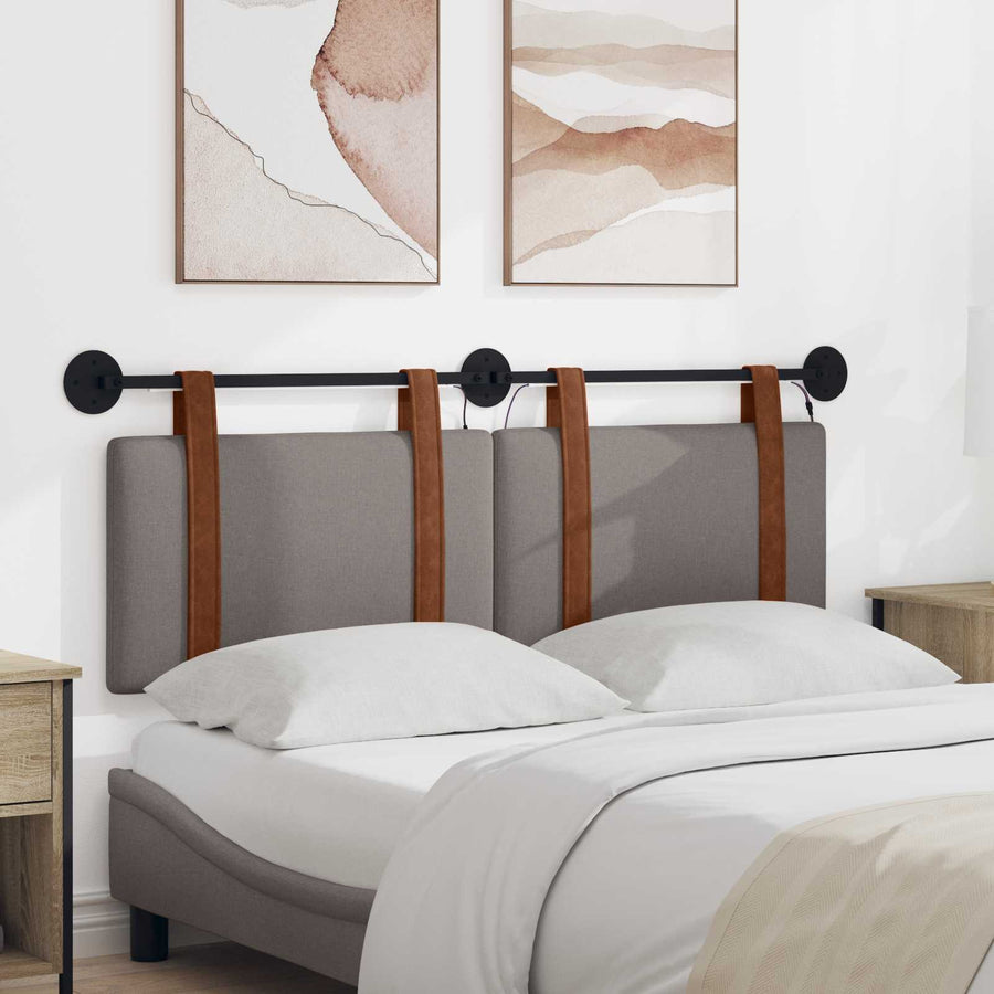 Hangend hoofdbord Met LED-verlichting Taupe Antiek PU