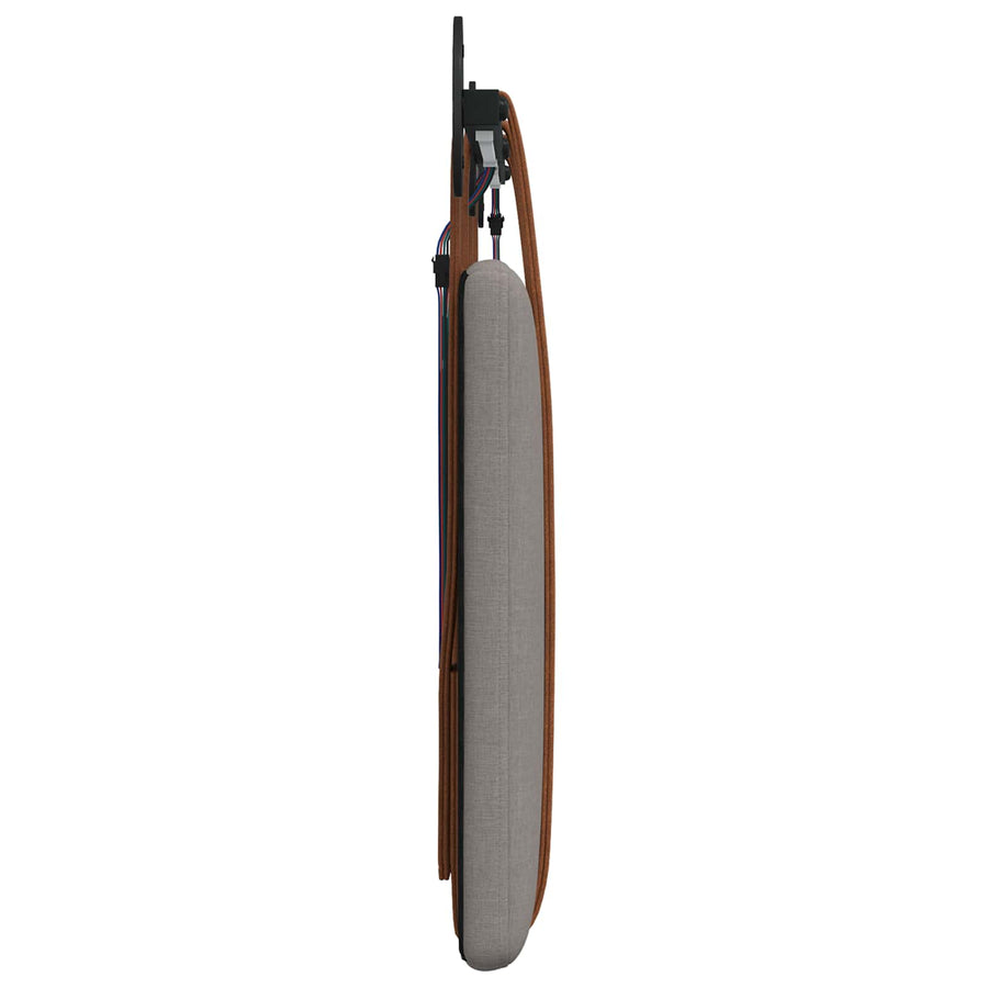 Hangend hoofdbord Met LED-verlichting Taupe Antiek PU