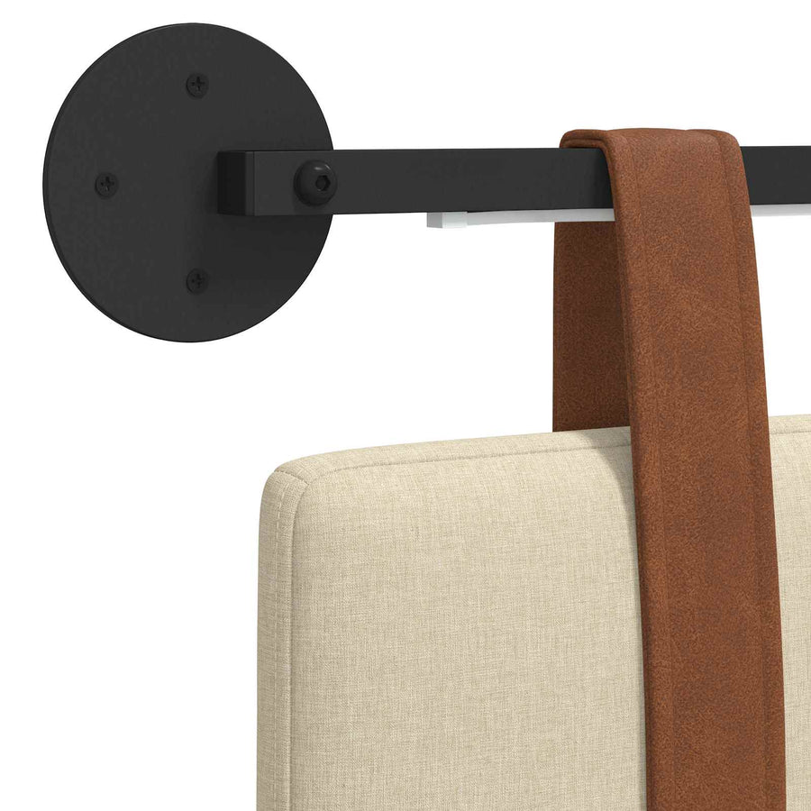 Hangend hoofdbord Met LED-verlichting Crèmekleurig Antiek PU