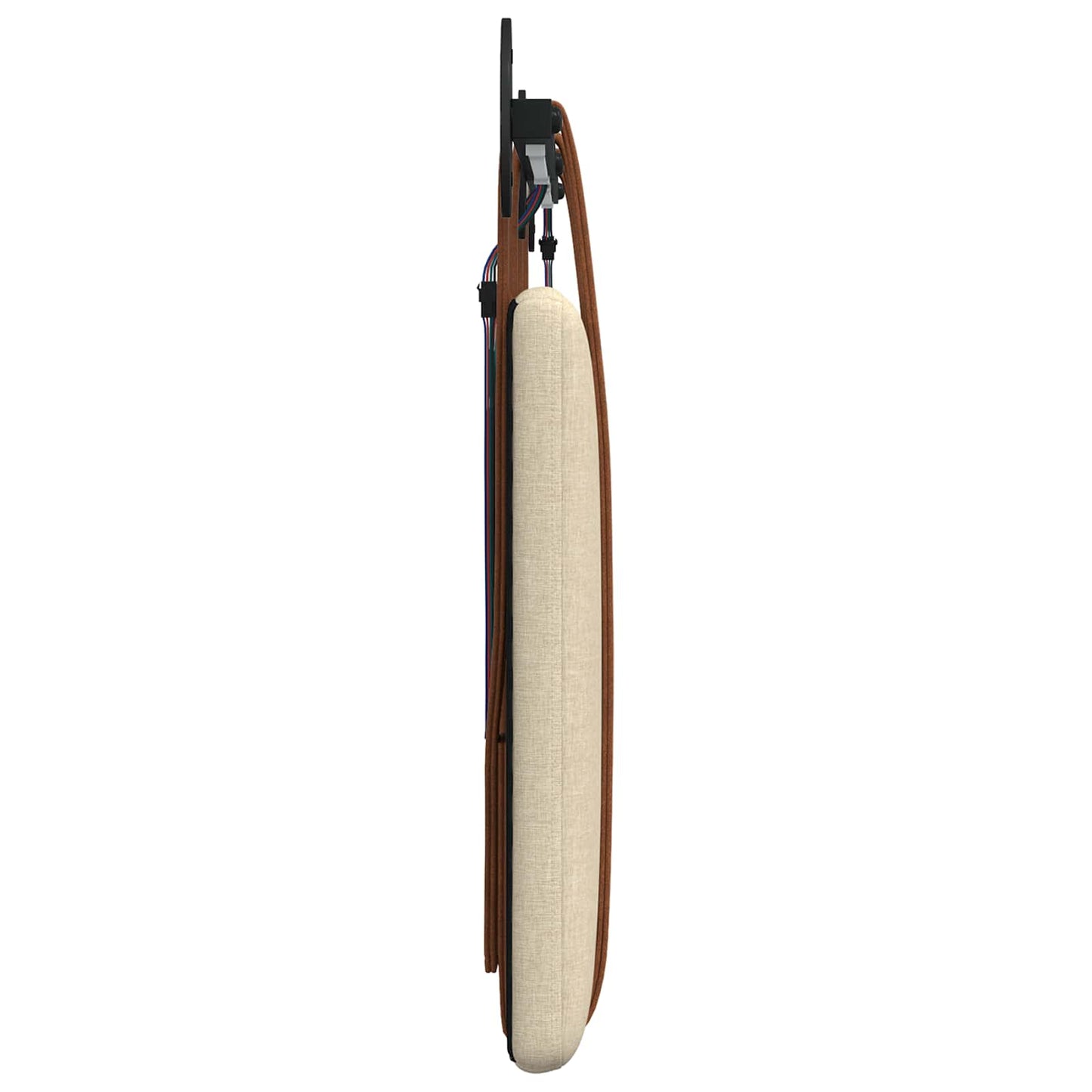 Hangend hoofdbord Met LED-verlichting Crèmekleurig Antiek PU
