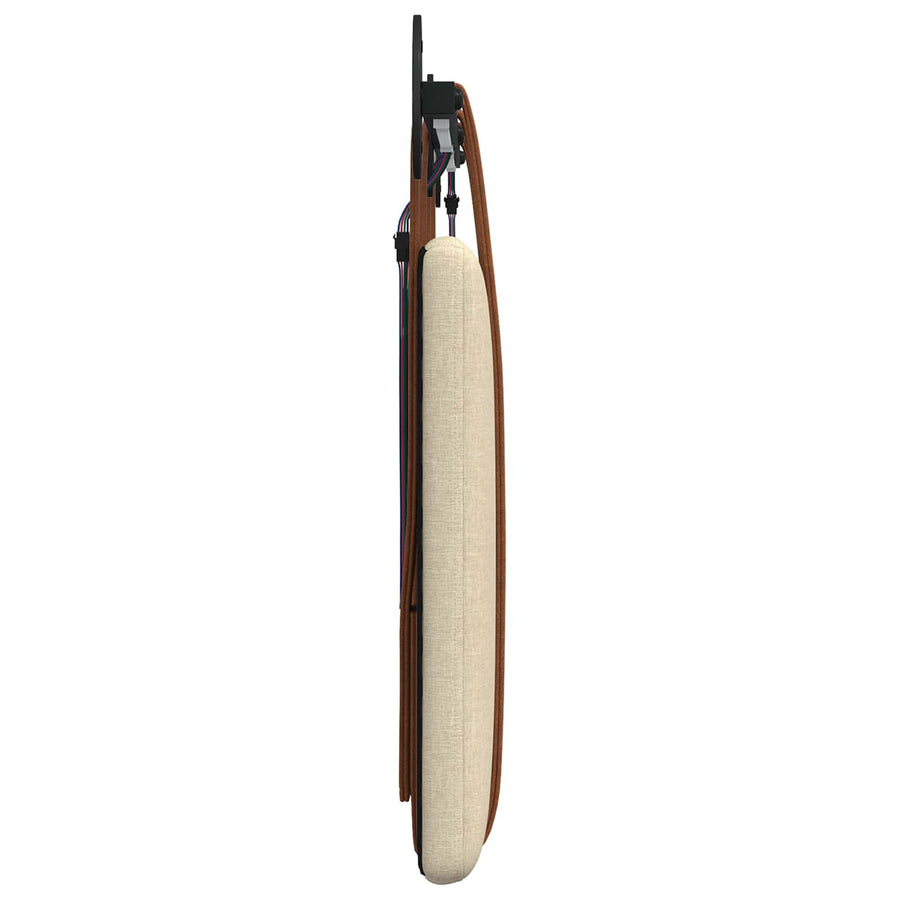 Hangend hoofdbord Met LED-verlichting Crèmekleurig Antiek PU