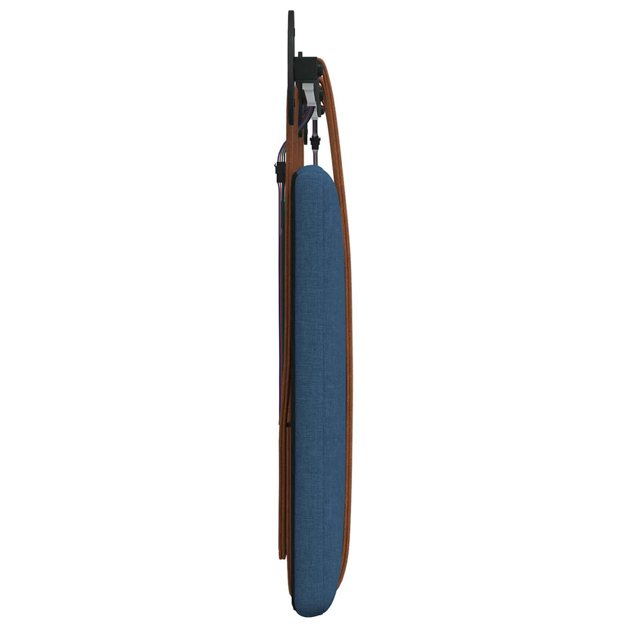 Hangend hoofdbord Met LED-verlichting Blauw Antiek PU