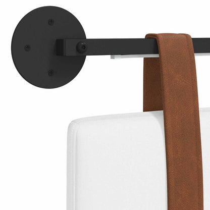 Hangend hoofdbord Met LED-verlichting Wit Antiek PU