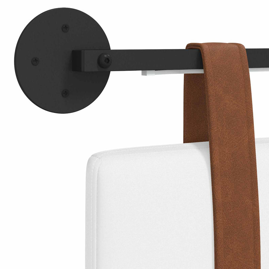 Hangend hoofdbord Met LED-verlichting Wit Antiek PU