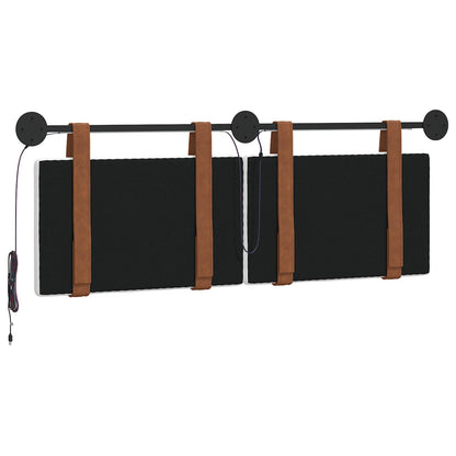 Hangend hoofdbord Met LED-verlichting Wit Antiek PU