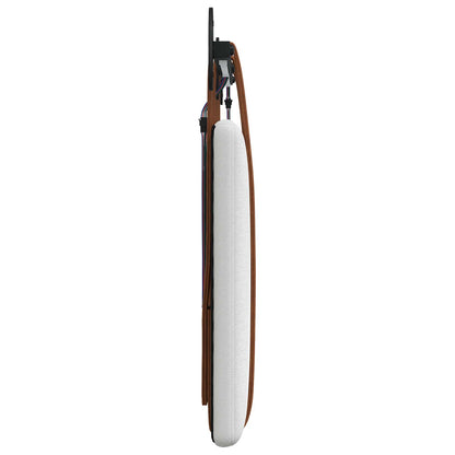 Hangend hoofdbord Met LED-verlichting Wit Antiek PU