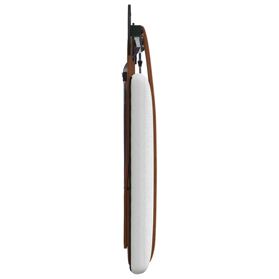 Hangend hoofdbord Met LED-verlichting Wit Antiek PU