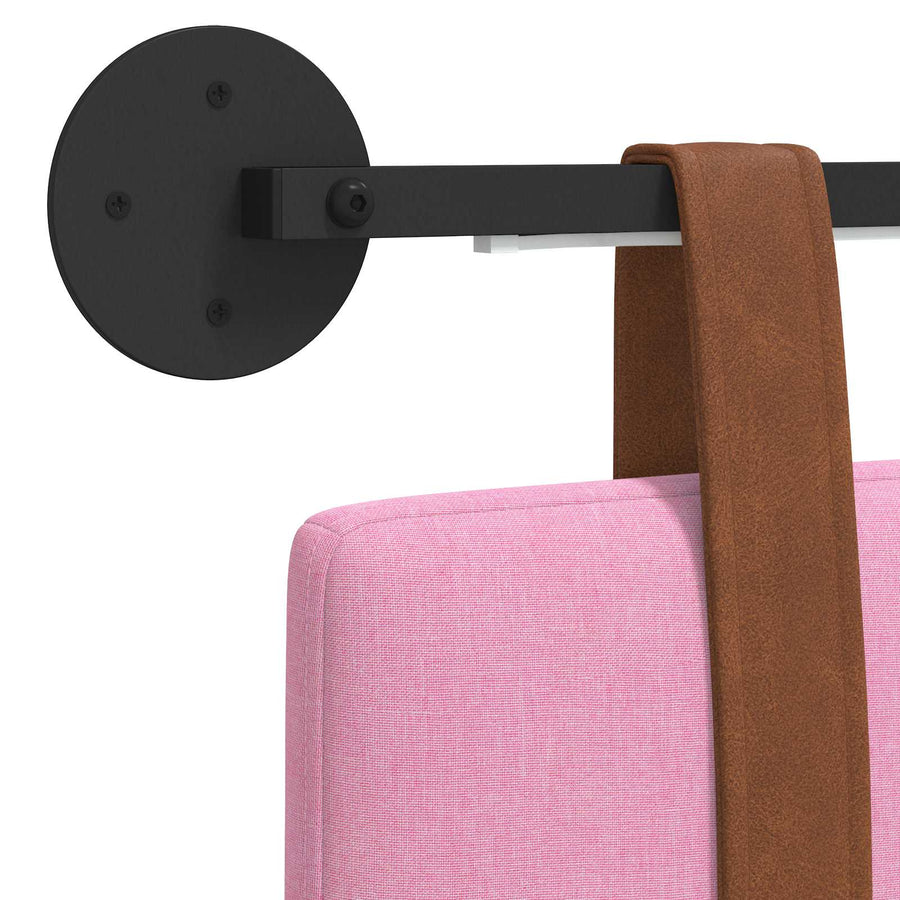 Hangend hoofdbord Met LED-verlichting Roze Antiek PU