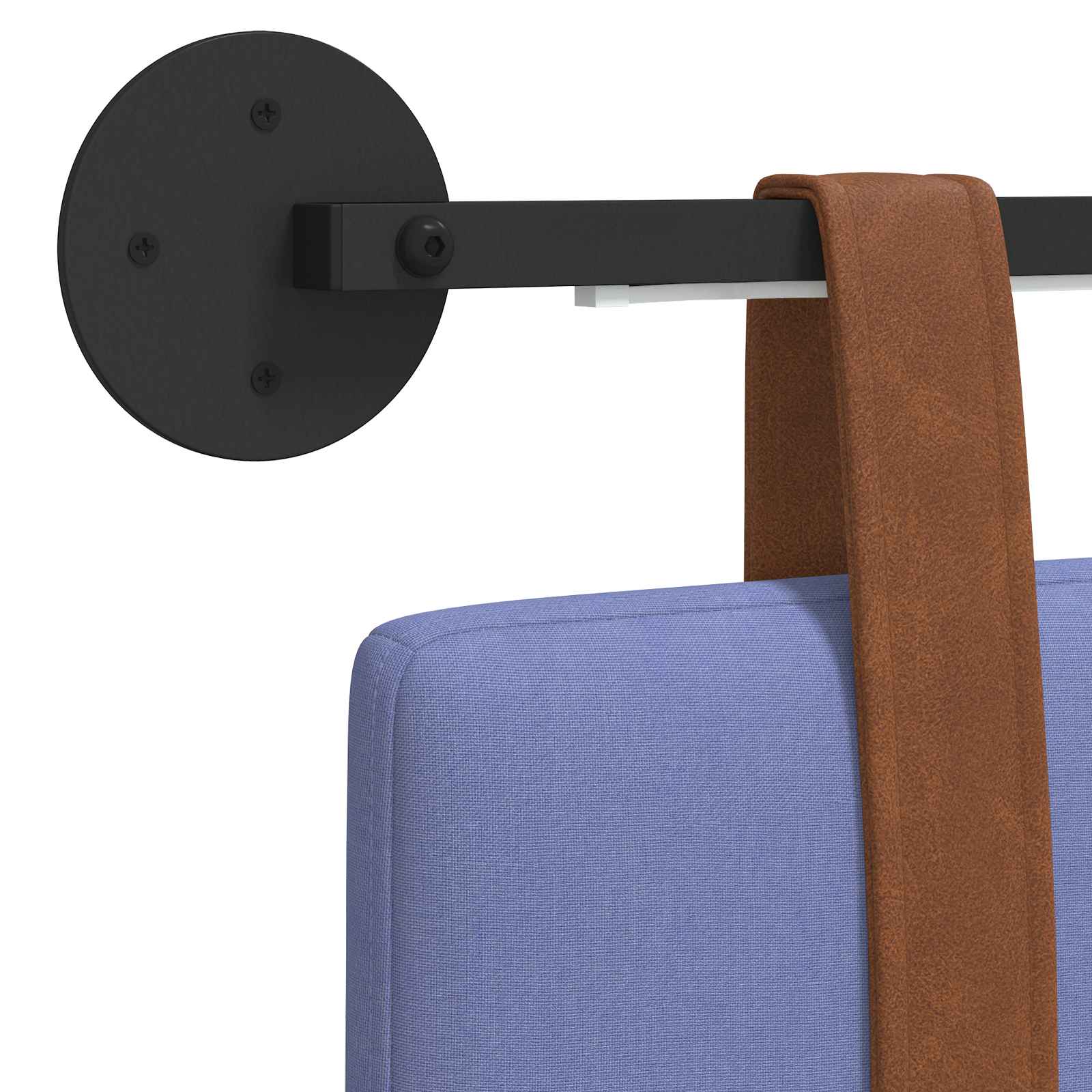 Hangend hoofdbord Met LED-verlichting Jeans Blauw Antiek PU