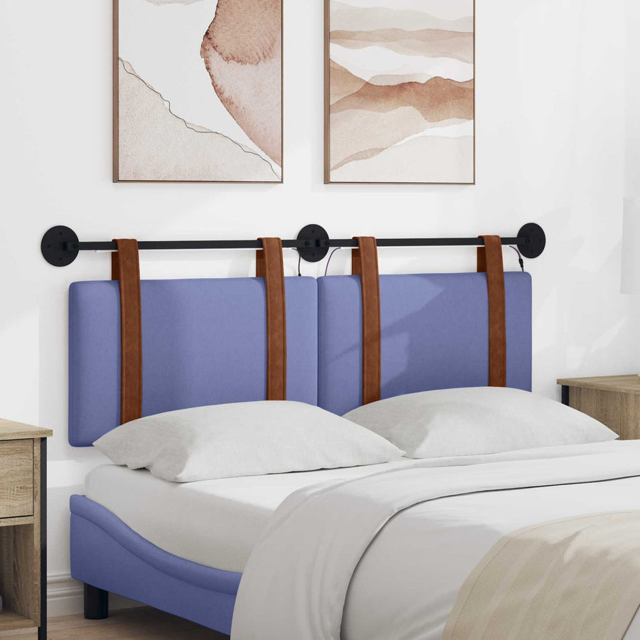 Hangend hoofdbord Met LED-verlichting Jeans Blauw Antiek PU
