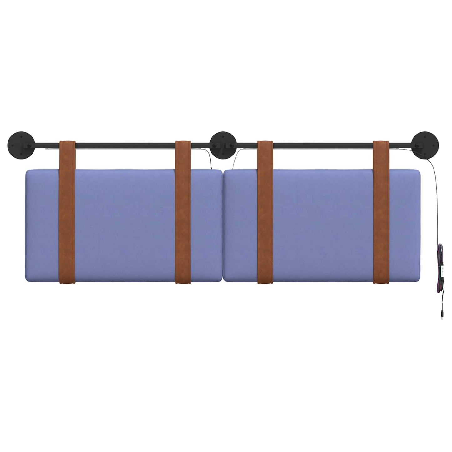 Hangend hoofdbord Met LED-verlichting Jeans Blauw Antiek PU