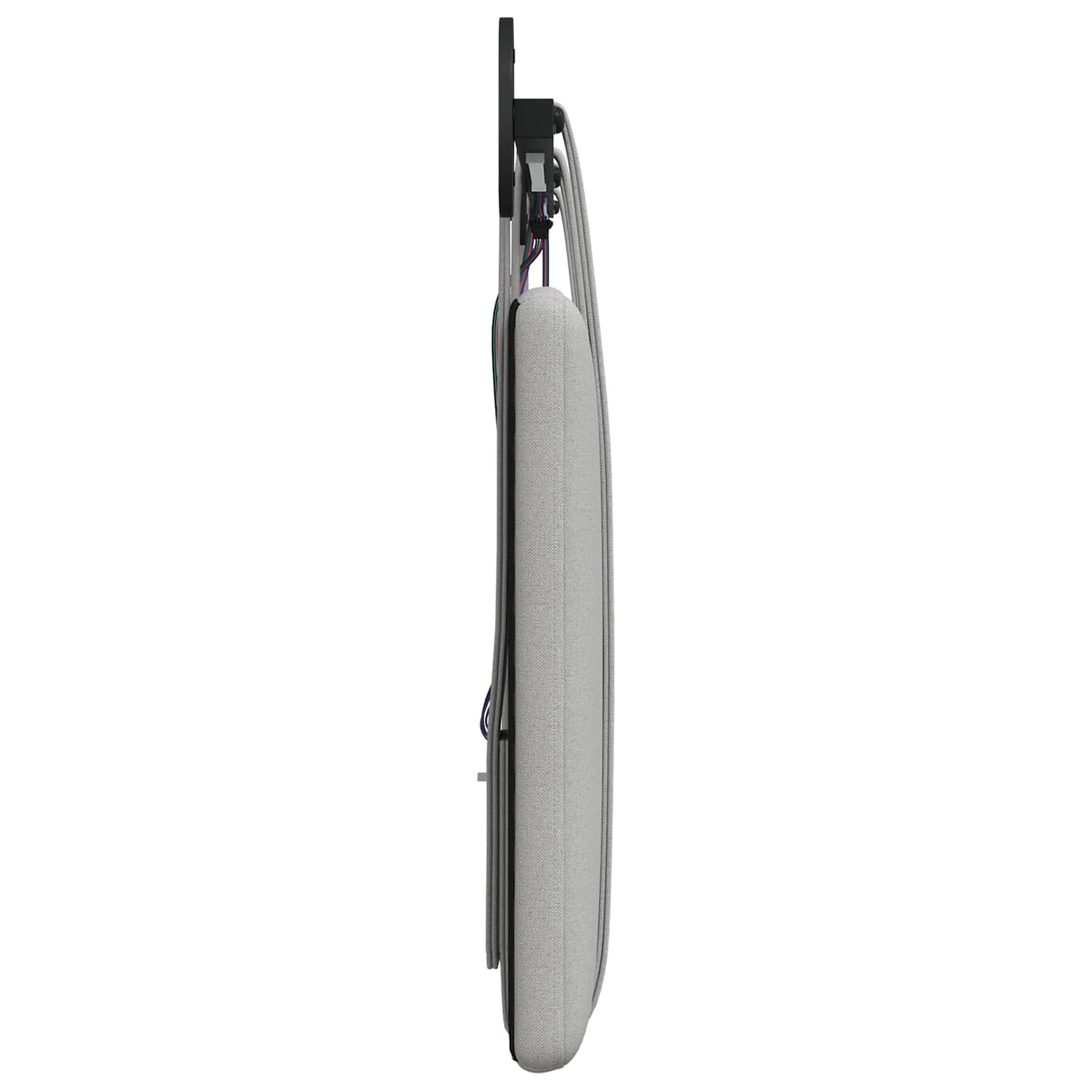 Hangend hoofdbord Met LED-verlichting Wolkengrijs Stof