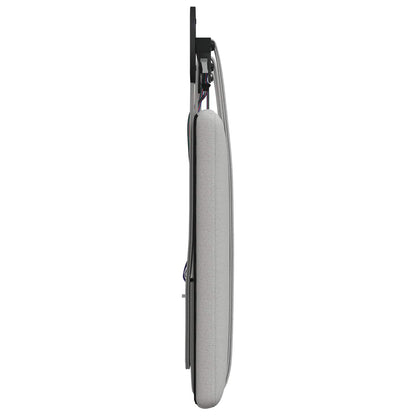 Hangend hoofdbord Met LED-verlichting Wolkengrijs Stof