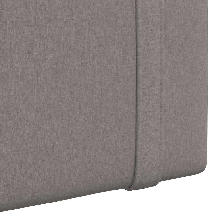 Hangend hoofdbord Met LED-verlichting Taupe Stof