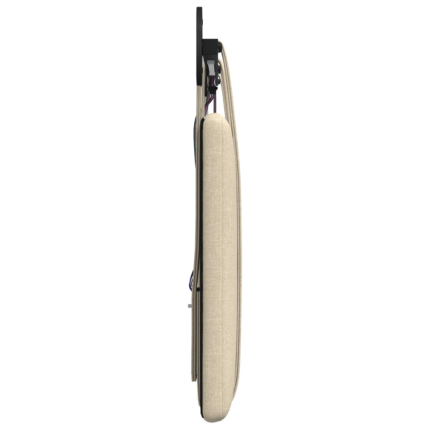 Hangend hoofdbord Met LED-verlichting Crèmekleurig Stof