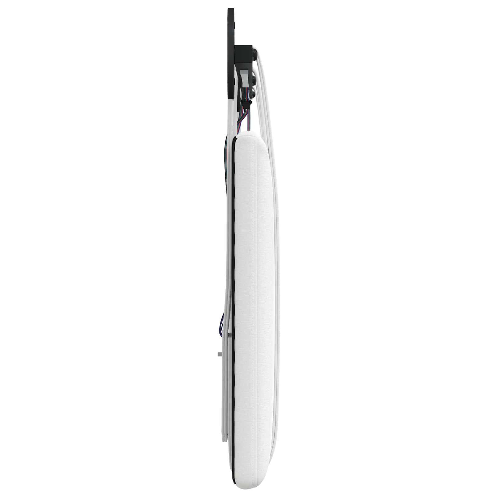 Hangend hoofdbord Met LED-verlichting Wit Stof