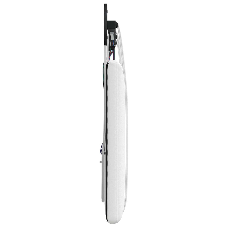 Hangend hoofdbord Met LED-verlichting Wit Stof