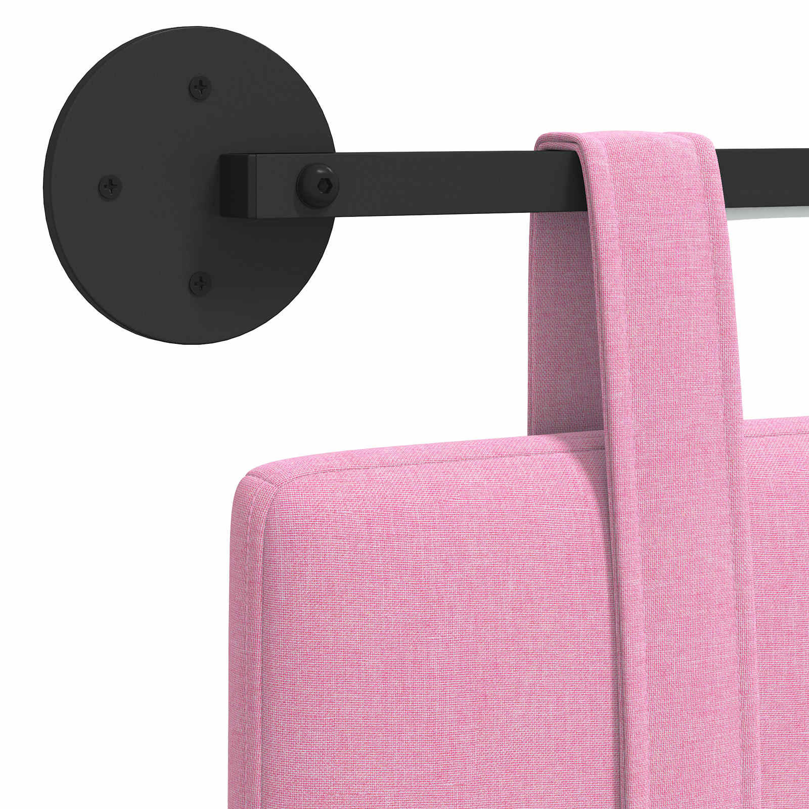 Hangend hoofdbord Met LED-verlichting Roze Stof