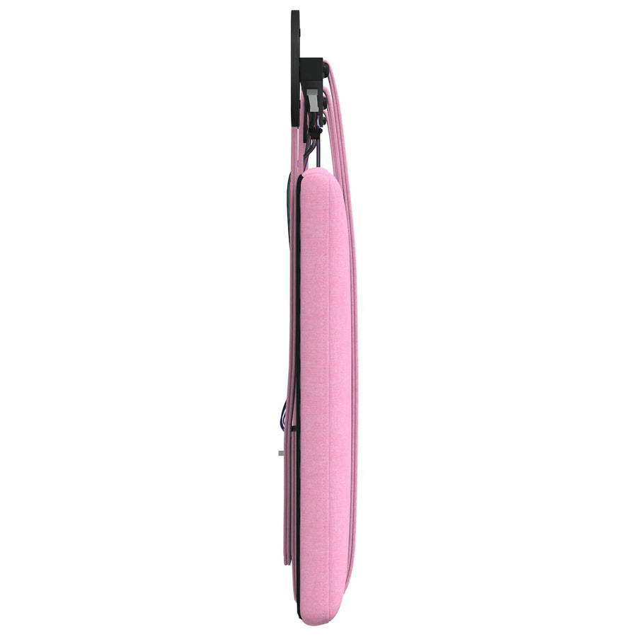 Hangend hoofdbord Met LED-verlichting Roze Stof