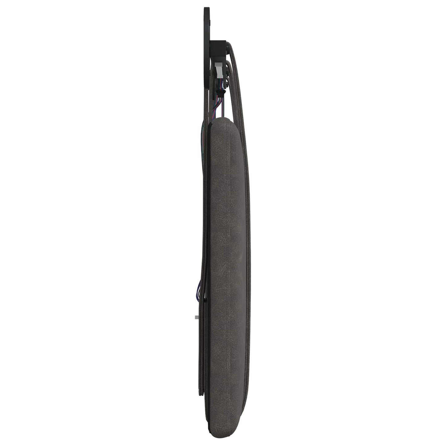 Hangend hoofdbord Met LED-verlichting Zwart Antiek PU