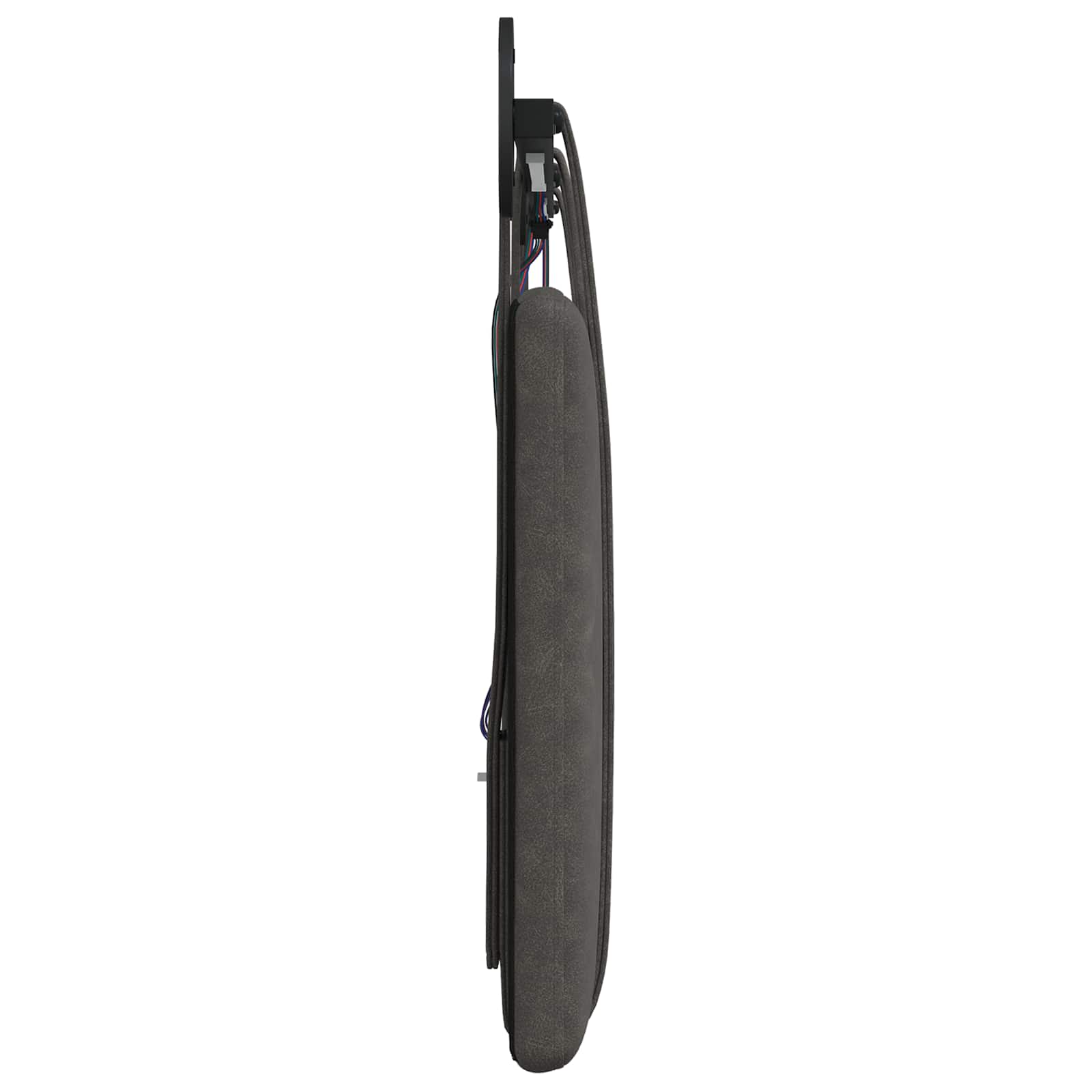 Hangend hoofdbord Met LED-verlichting Zwart Antiek PU
