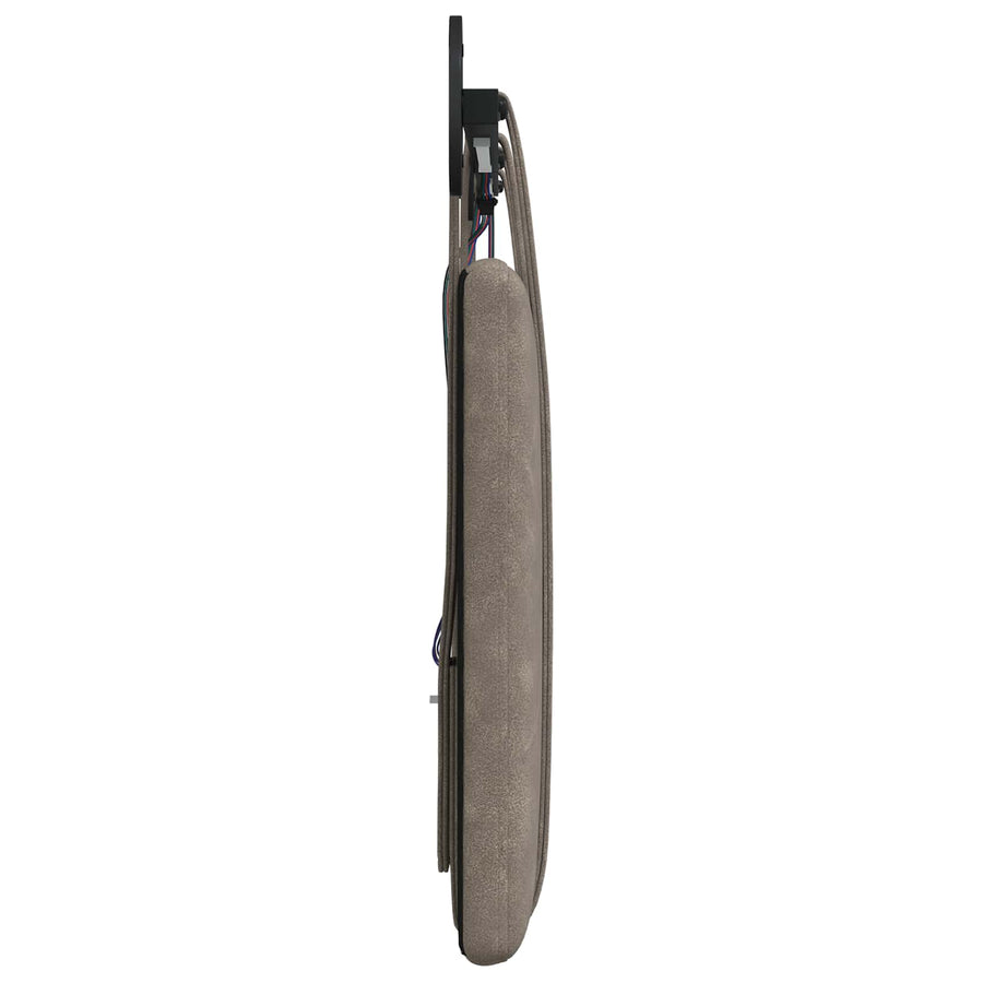 Hangend hoofdbord Met LED-verlichting Grijs Antiek PU