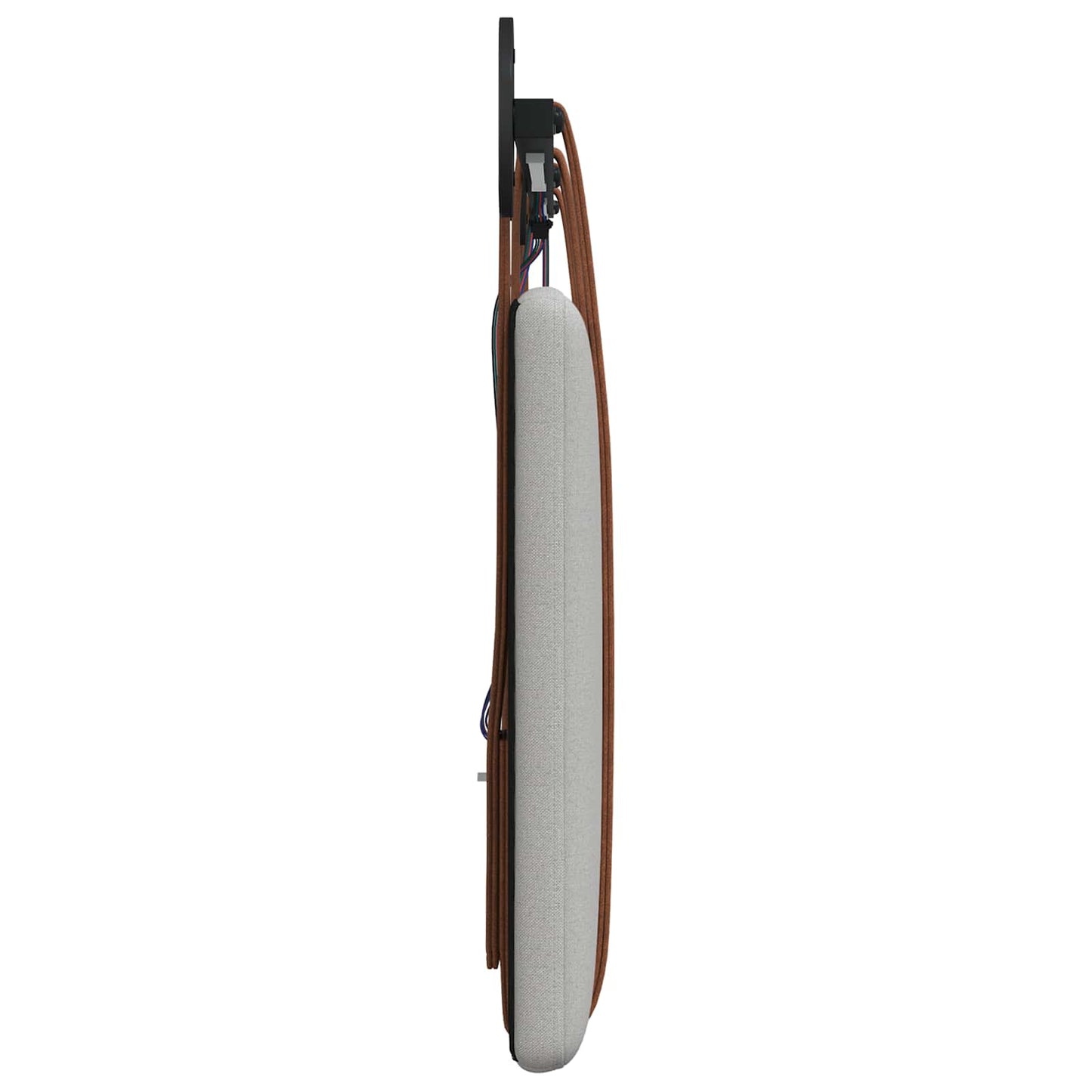 Hangend hoofdbord Met LED-verlichting Wolkengrijs Antiek PU