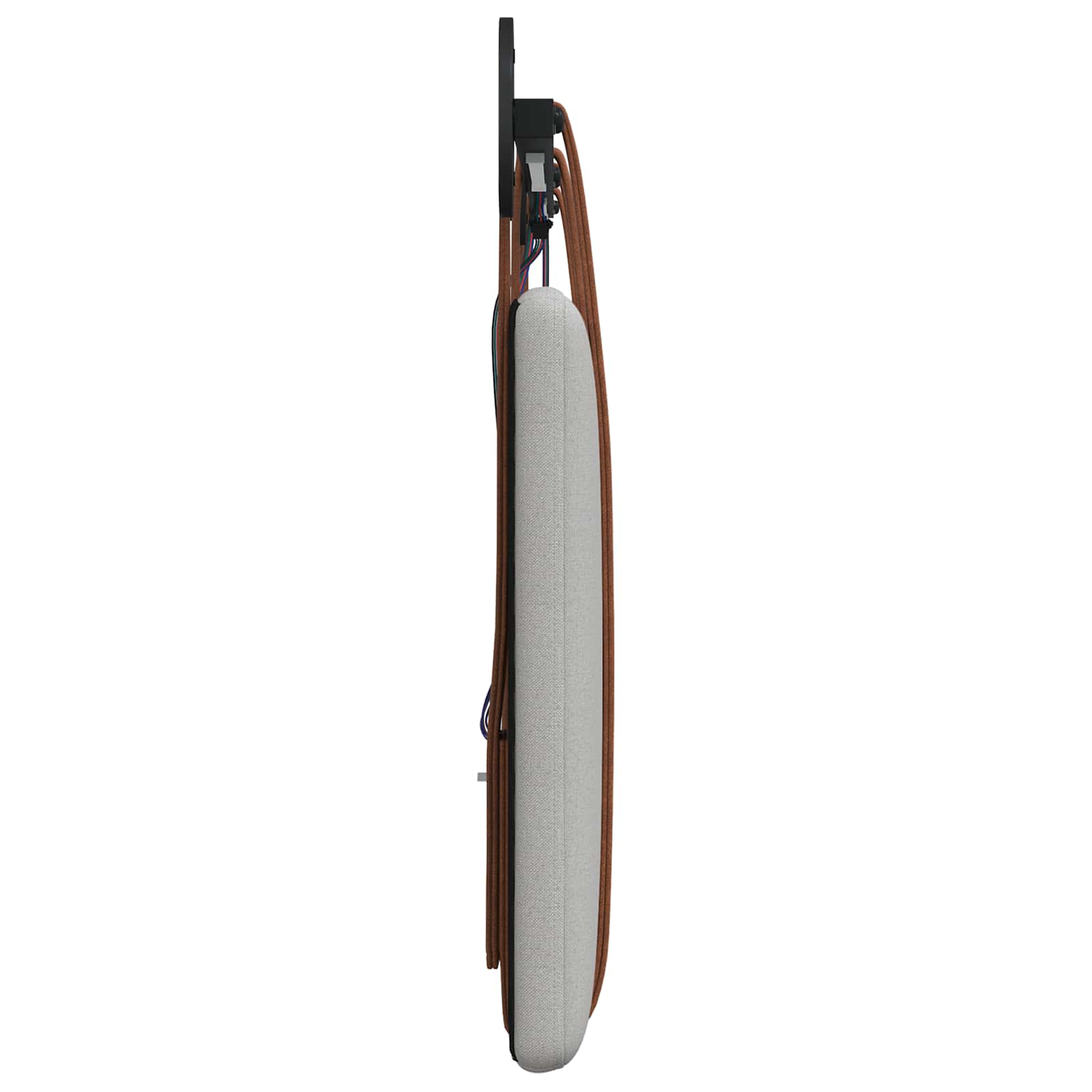 Hangend hoofdbord Met LED-verlichting Wolkengrijs Antiek PU