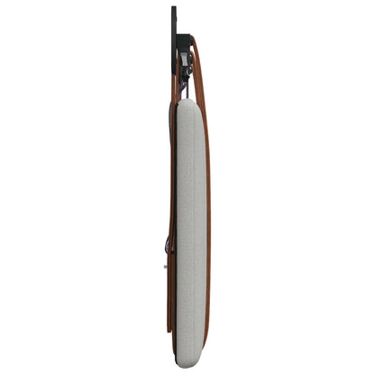 Hangend hoofdbord Met LED-verlichting Wolkengrijs Antiek PU